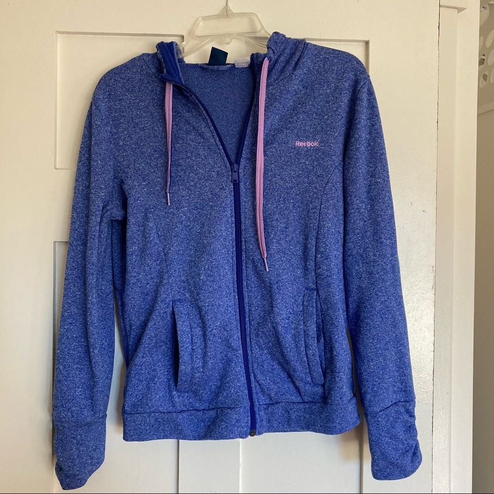 Blue Reebok Zip Up Sweatshirt